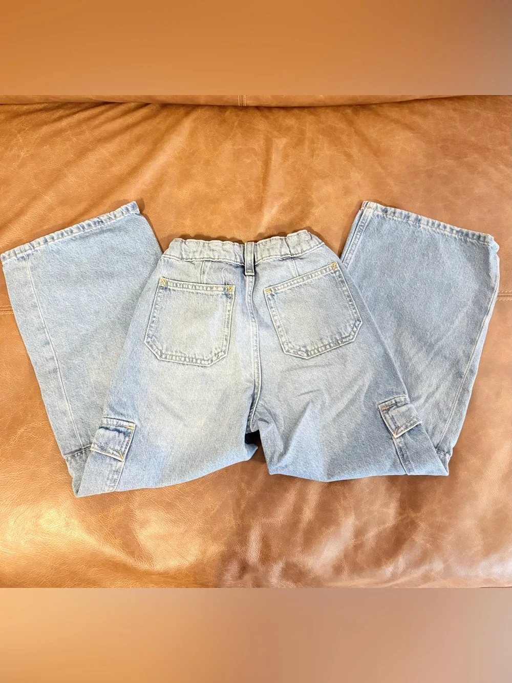 GAP Kids Girls Light Blue Cargo Jeans